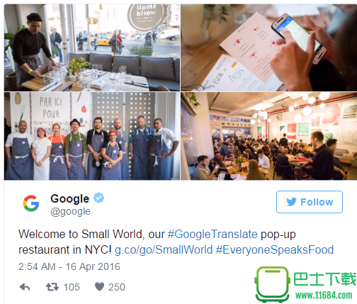 谷歌刚刚在纽约开了一家餐厅 不过只营业4天