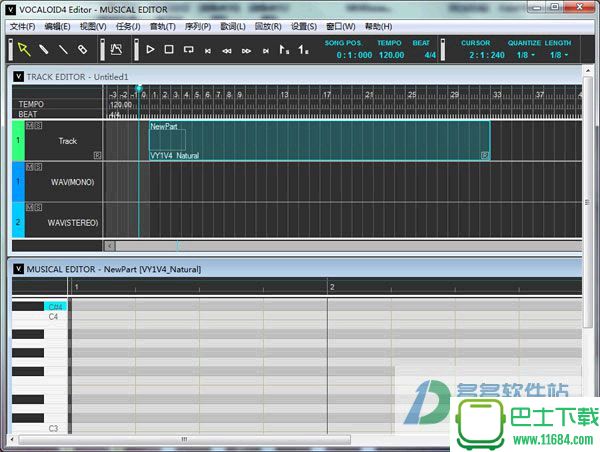 电子音乐制作语音合成软件Vocaloid4 v1.0 汉化特别版(含音源库)
