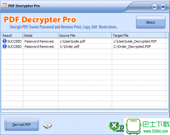 解密PDF Decrypter Pro v4.0.1 绿色免费版下载