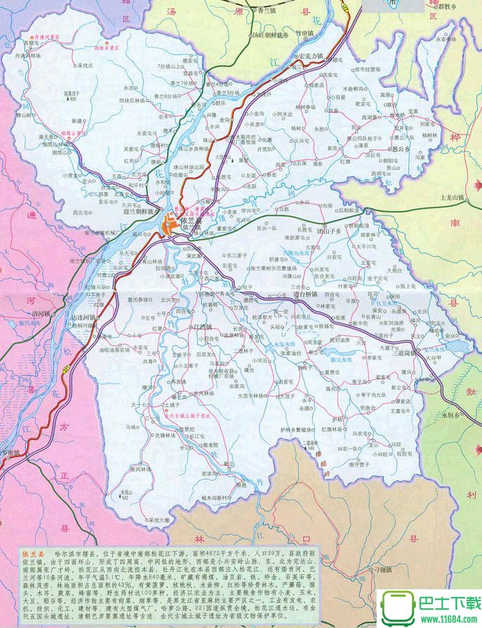 依兰县地图全图高清版下载