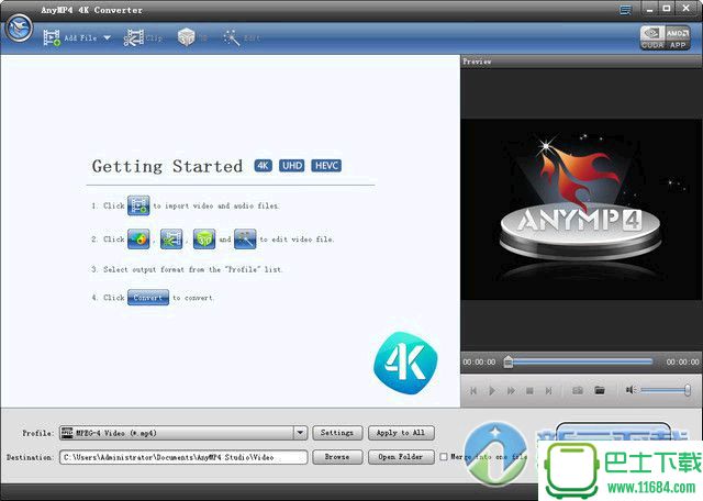 视频转换工具AnyMP4 4K Converter v6.0.52 注册版下载