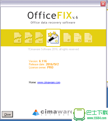 office文件修复工具Cimaware OfficeFIX v6.116 特别版（Word、Excel、Access和Outlook文档修复）下载