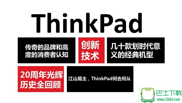 Thinkpad品牌20周年发展全回顾ppt模板下载
