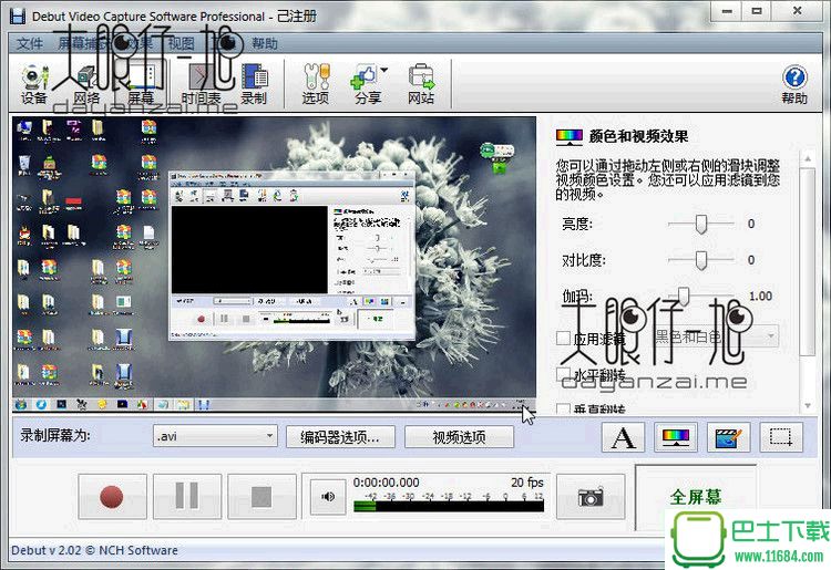 屏幕录像软件Debut Video Capture Software 3.07 汉化版下载