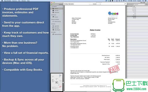 PDF发票机Easy Invoice for Mac V2.4.2 最新版下载