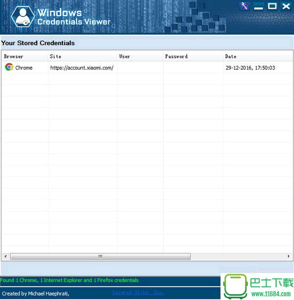 Windows Credentials Viewer(浏览器检测工具)下载-Windows Credentials Viewer(浏览器检测工具)绿色版下载v1.2