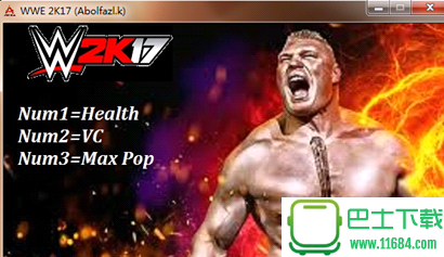 《WWE2K17》修改器+3下载-《WWE2K17》修改器+3by Abolfazl.k下载v1.0