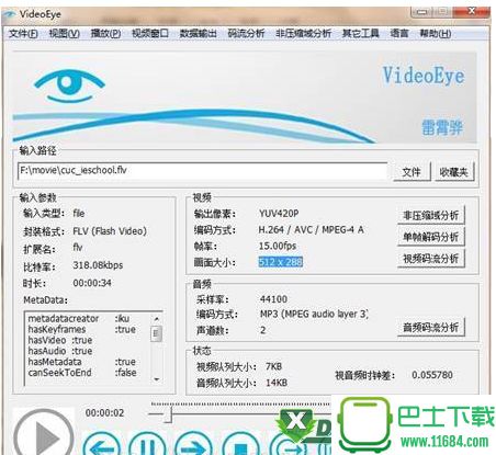 VideoEye(视频码流分析工具) v0.2 绿色版下载
