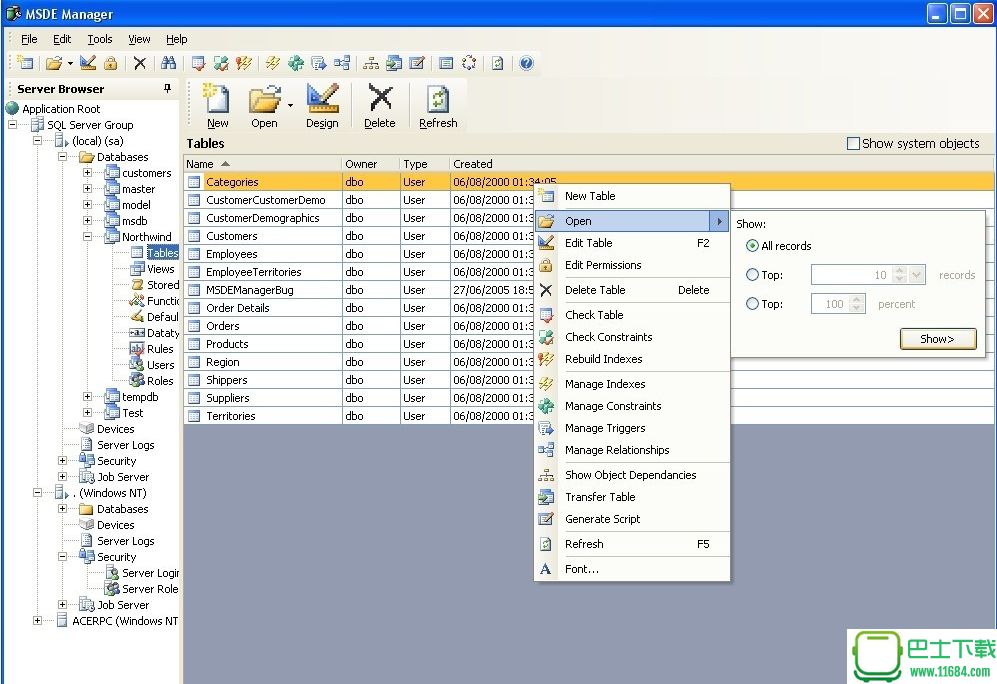 MSDE Manager(数据库管理) v5.13 最新版下载