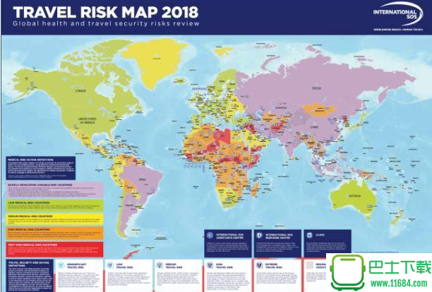 2018世界差旅行风险地图 完整版下载