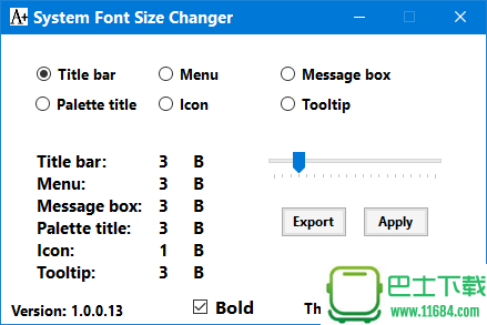 win10系统字体大小改变工具system Font Size Changer v1.1.1.23下载
