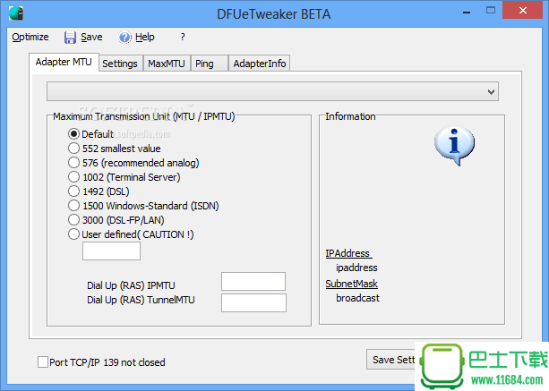DFUeTweaker（网速优化工具）v1.005下载