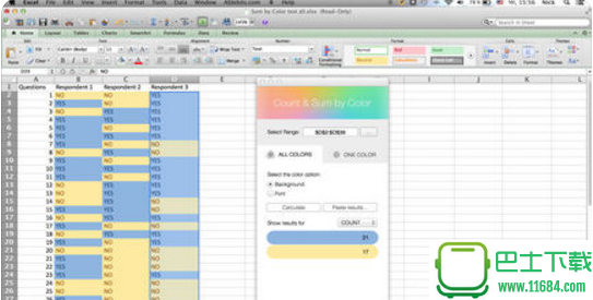 Count & Sum by Color for Microsoft Excel for Mac V1.1 官方版下载