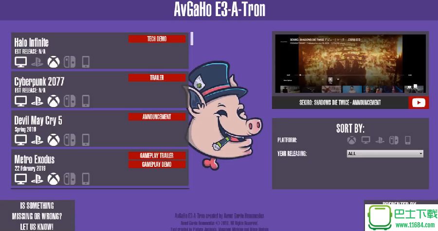 AvGaHo E3（暂未上线）-ATron(E3游戏展新游戏、预告推送工具) v1.0.0下载