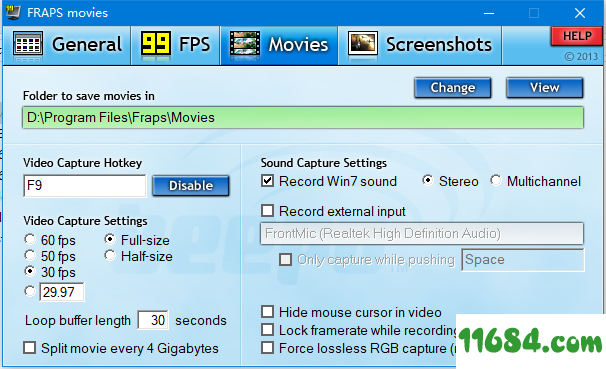 Fraps（游戏录像软件）3.5.9.9 绿色安装破解单文件版下载