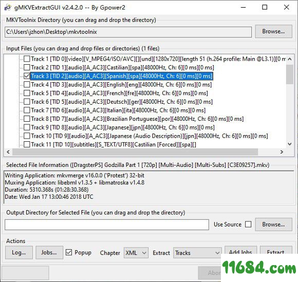 gMKVExtractGUI下载-gMKVExtractGUI(mkv提取软件) v2.4.2.0 绿色版下载