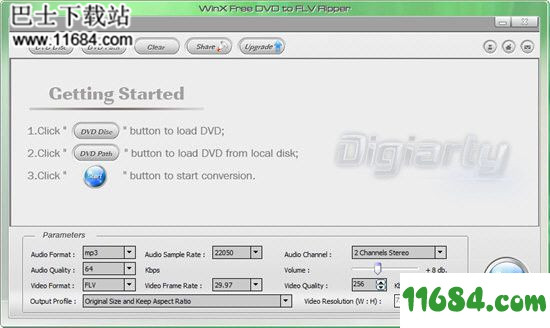 WinX Free DVD to FLV Ripper下载-DVD转FLV转换器WinX Free DVD to FLV Ripper v7.0.0 官方最新版下载