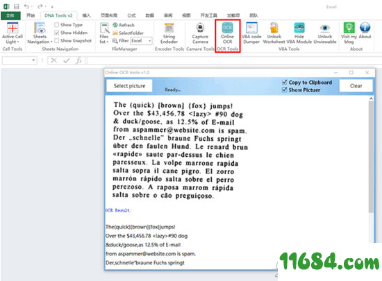 Excel摄像头OCR识别插件下载-ExcelDnaTools(Excel摄像头OCR识别插件) v2.9 绿色免费版下载