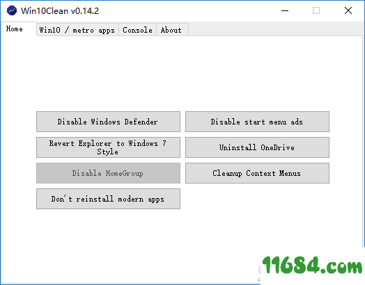 Win10Clean下载-win10精简程序Win10Clean v0.14.2 最新版下载