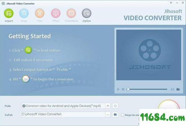 Jihosoft Video Converter下载-视频格式转换工具Jihosoft Video Converter v4.0.3 最新版下载