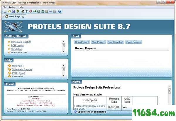 Proteus破解版下载-Proteus Pro v8.7 sp3 中文破解版下载