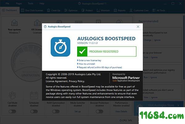 Auslogics BoostSpeed破解版下载-系统优化工具Auslogics BoostSpeed v11.0.1.1 破解版(附破解文件)下载