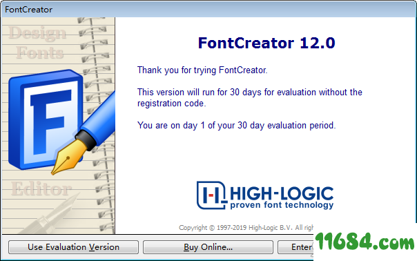 High-Logic FontCreator破解版下载-字体设计工具High-Logic FontCreator中文破解版 v12.0.0.2544(附破解文件)下载