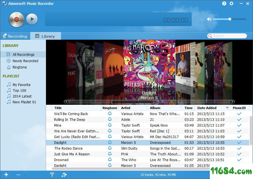 Aimersoft Music Recorder下载-录音软件Aimersoft Music Recorder v1.1.0 绿色版下载
