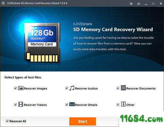 SD Memory Card Recovery Wizard破解版下载-SD卡数据恢复软件IUWEshare SD Memory Card Recovery Wizard v7.9.9.9 无限制破解版下载