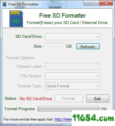 Free SD Formatter下载-SD卡格式化工具Free SD Formatter v1.0 官方版下载
