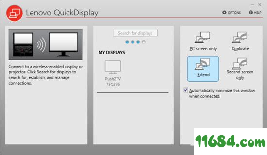 Lenovo QuickDisplay下载-电脑连接投影仪工具Lenovo QuickDisplay 2.0.0.53 官方版下载