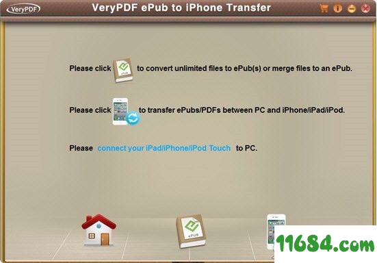 ePub to iPhone Transfer下载-epub转pdf工具VeryPDF ePub to iPhone Transfer v2.0 免费版下载