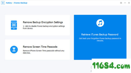 4uKey iTunes Backup破解版下载-Tenorshare 4uKey iTunes Backup(iTunes备份密码) v5.2.0.3 中文版下载