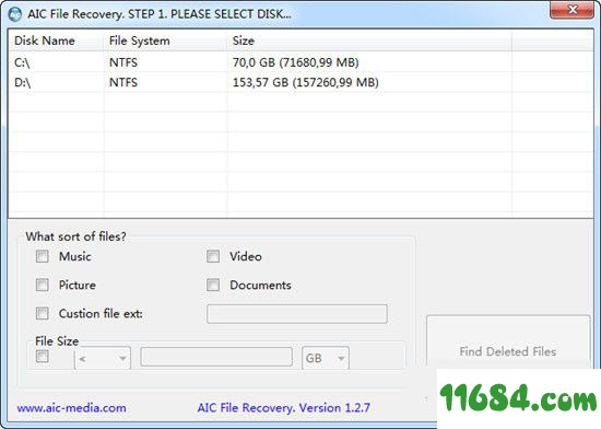 AIC File Recovery下载-文件恢复软件AIC File Recovery v1.2.7 绿色版下载