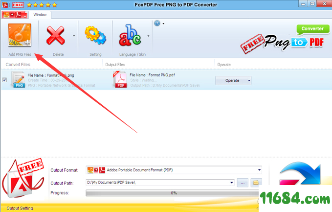Free PNG to PDF Converter破解版下载-png转pdf工具FoxPDF Free PNG to PDF Converter v3.0 绿色版下载