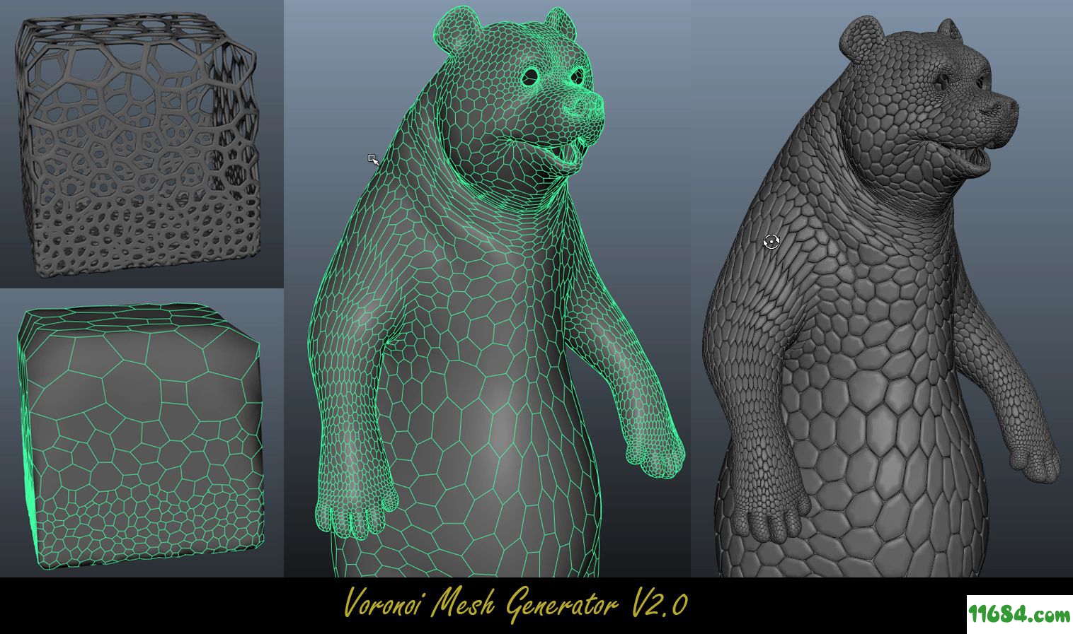 Voronoi Mesh Generator插件下载-maya多边形网格插件Voronoi Mesh Generator v2.0 免费版下载