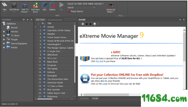 eXtreme Movie Manager破解版下载-视频媒体管理软件eXtreme Movie Manager v9.0.0.9 汉化版下载