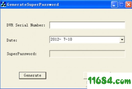 Generate Super Password破解版下载-DVR密码破解工具Generate Super Password v1.0 免费版下载