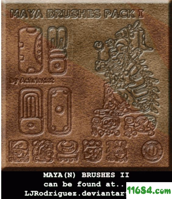 玛雅图案神庙印记PS笔刷下载-玛雅图案/神庙印记PS笔刷 V1.0 绿色版下载