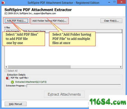 pdf Attachment Extractor破解版下载-PDF图片提取SoftSpire pdf Attachment Extractor v1.3 最新版下载