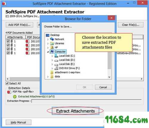 pdf Attachment Extractor破解版下载-PDF图片提取SoftSpire pdf Attachment Extractor v1.3 最新版下载