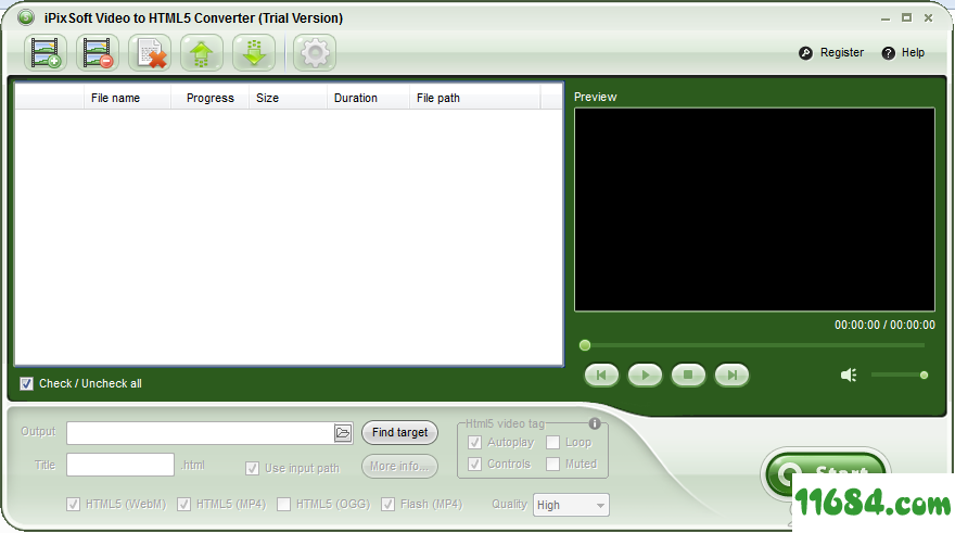 Video to HTML5 Converter破解版下载-视频转换工具iPixSoft Video to HTML5 Converter v2.3.0.0 免费版下载