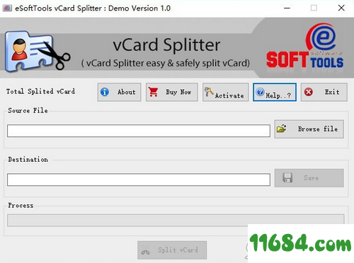 eSoftTools vCard Splitter破解版下载-vCard分割器eSoftTools vCard Splitter v1.0 绿色版下载