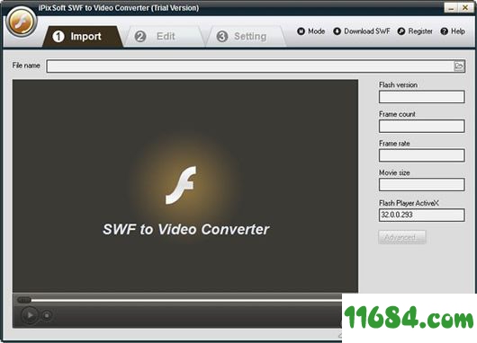 SWF to Video Converter破解版下载-视频转换软件iPixSoft SWF to Video Converter v3.6.0下载