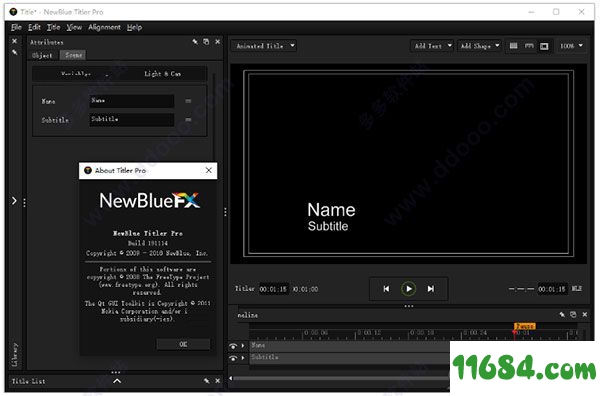 Newbluefx titler pro破解版下载-字幕制作软件Newbluefx titler pro 7 v7.191114 破解版 百度云下载