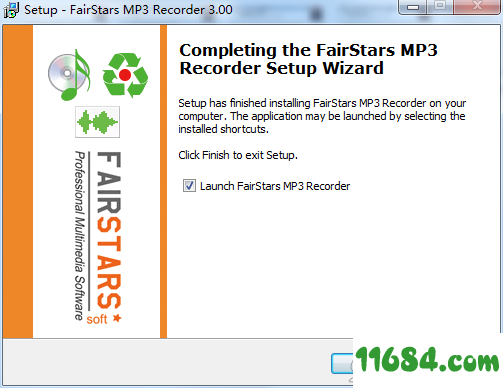 FairStars MP3 Recorder破解版下载-音频录制工具FairStars MP3 Recorder v3.00 绿色版下载