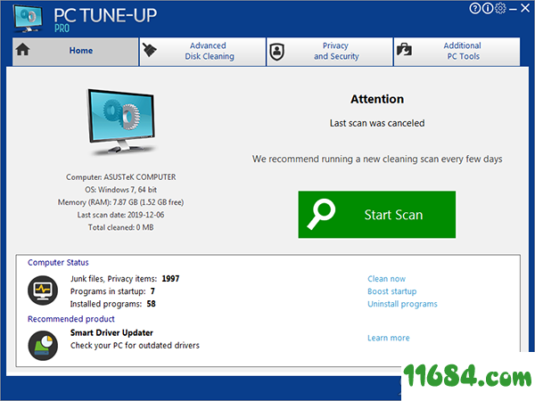 PC Tune-Up Pro破解版下载-PC Tune-Up Pro v7.0 中文汉化版下载