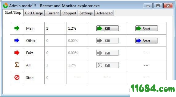 Restart and Monitor Explorer绿色版下载-资源管理器重启工具Restart and Monitor Explorer v1.0 绿色版下载