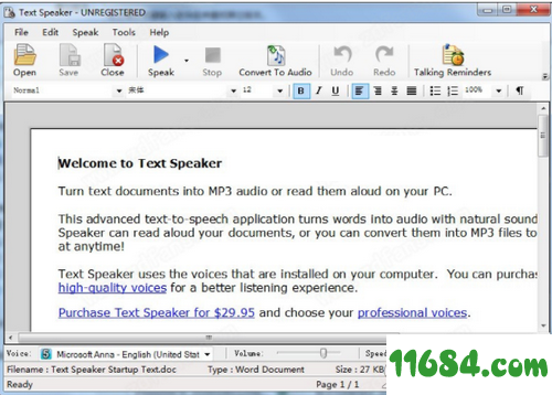 Text Speaker破解版下载-文本转语音工具Text Speaker v3.29 中文版下载