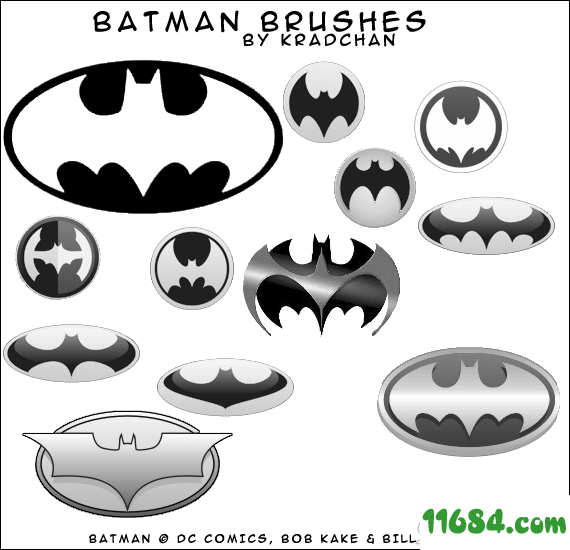 蝙蝠镖图案插件下载-蝙蝠侠标志蝙蝠镖图案PS笔刷插件下载